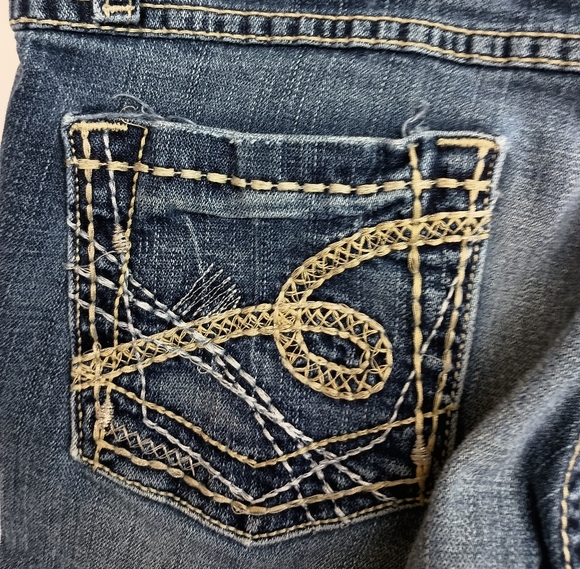 BKE Stella Designer Western Women's Blue Denim Jeans (#1,415) - Picture 4 of 7